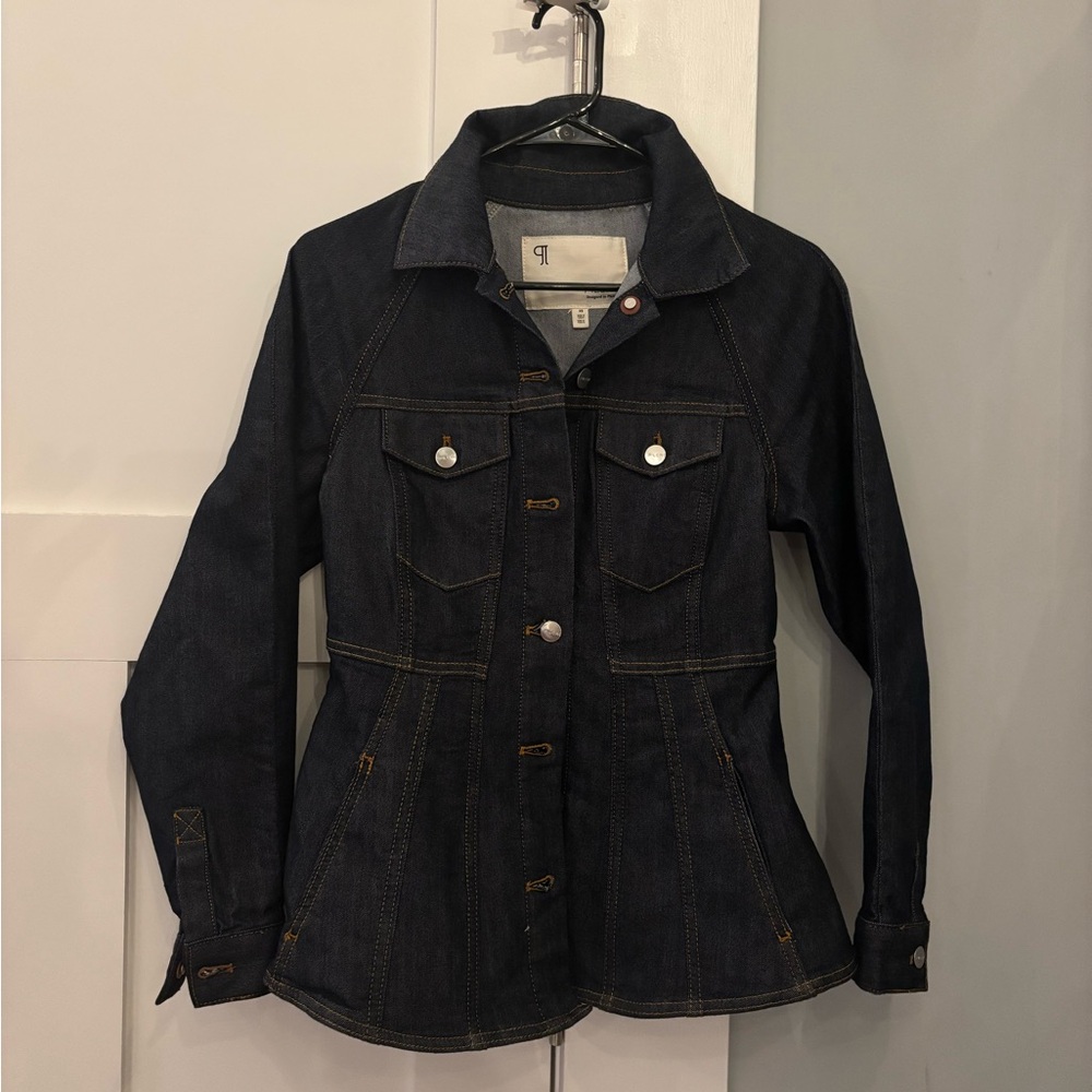 NEW! 💝ANTHRO X PILCRO Peplum Cinched Waist Denim Jacket - Picture 5 of 7